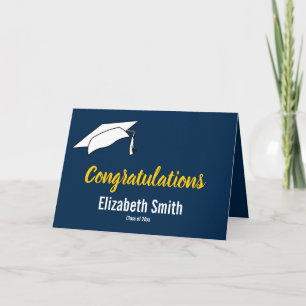 Congratulations Blue Maize Graduation Grad's Name Card