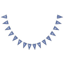 'Congratulations' Blue Marbled Flags