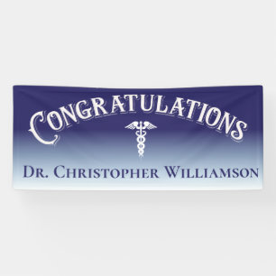 Congratulations Blue Medical Doctor Banner