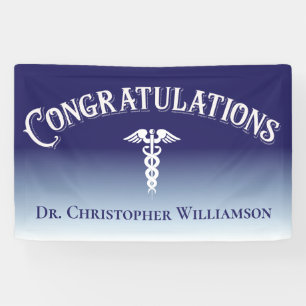 Congratulations Blue Medical Doctor Banner