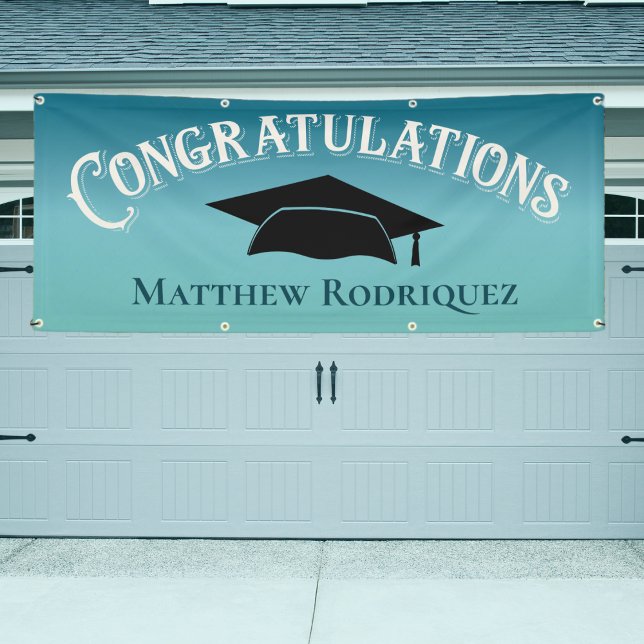 Congratulations Blue School Graduation Banner (Creator Uploaded)