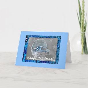 Congratulations  Boy, 5" x 7" Folded New Baby Card