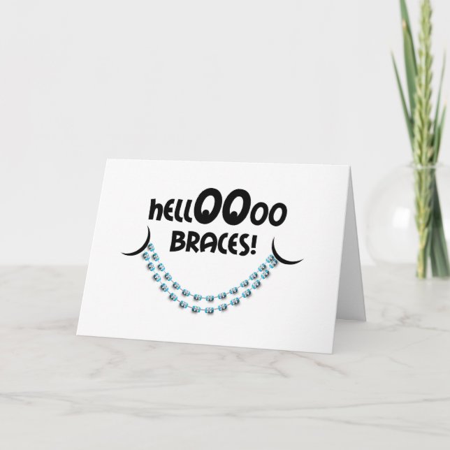 Congratulations Braces - Hello Braces Smile Card (Front)