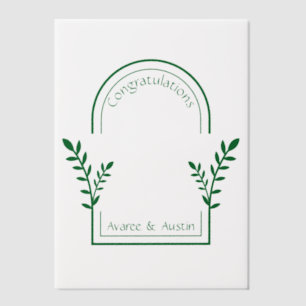 Congratulations Bride and Groom Arch Vellum Invitations