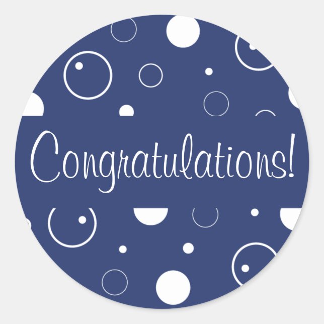 Congratulations Bubbles Envelope Seal (Front)