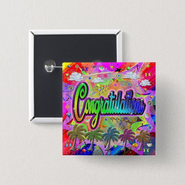 Congratulations Button ~ Vista Express (Front & Back)