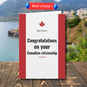 Congratulations Canadian Citizenship Canada Flag Card