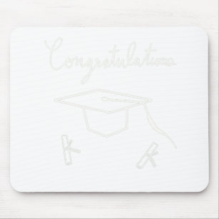 Congratulations Cap and Certificate Mouse Pad