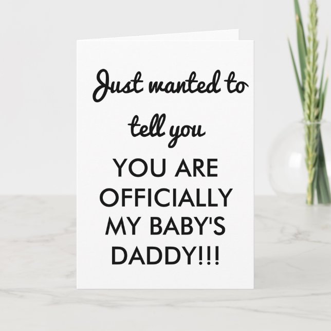 CONGRATULATIONS CARD BABY DADDY NEW DAD CARD (Front)