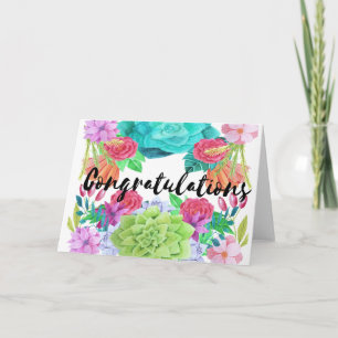 Congratulations Card - custom floral card