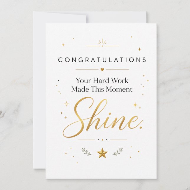 Congratulations Card | Elegant Graduation Card (Front)