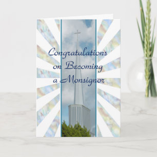 Congratulations Card for a Reverend Monsignor