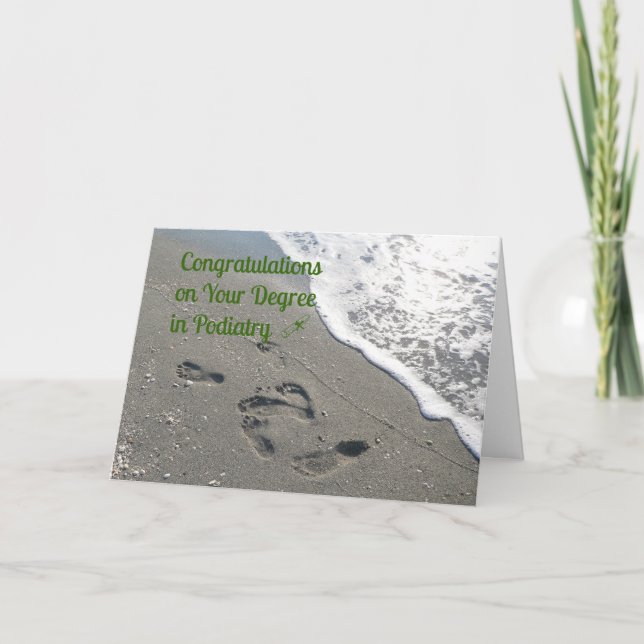 Congratulations Card for Degree in Podiatry (Front)