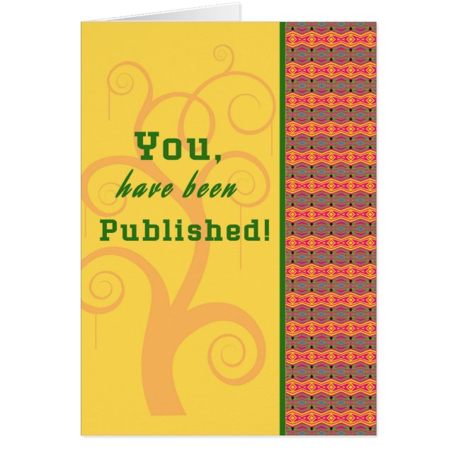 Congratulations Card for First Book Published (Front)