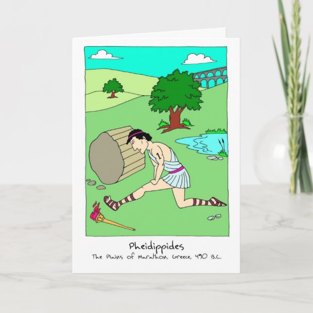 Congratulations Card for Marathoner - Pheidippides (Front)