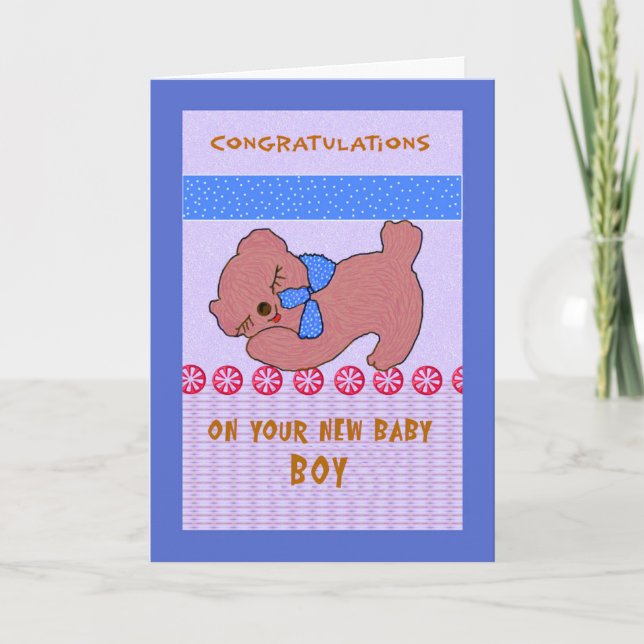 Congratulations Card for New Baby Boy (Front)