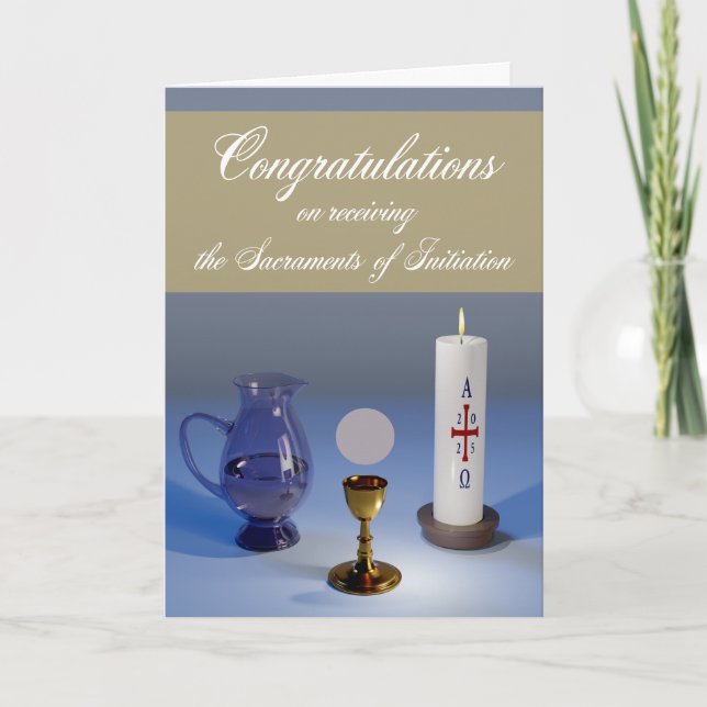 Congratulations Card for RCIA/OCIA Easter Vigil (Front)