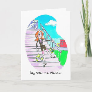 Congratulations Card for Runner - Stiff Legs