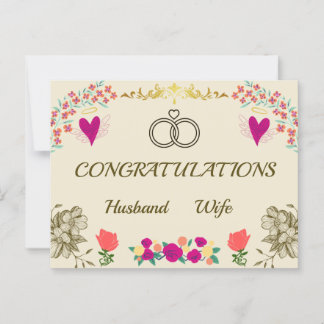Congratulations card for Wedding