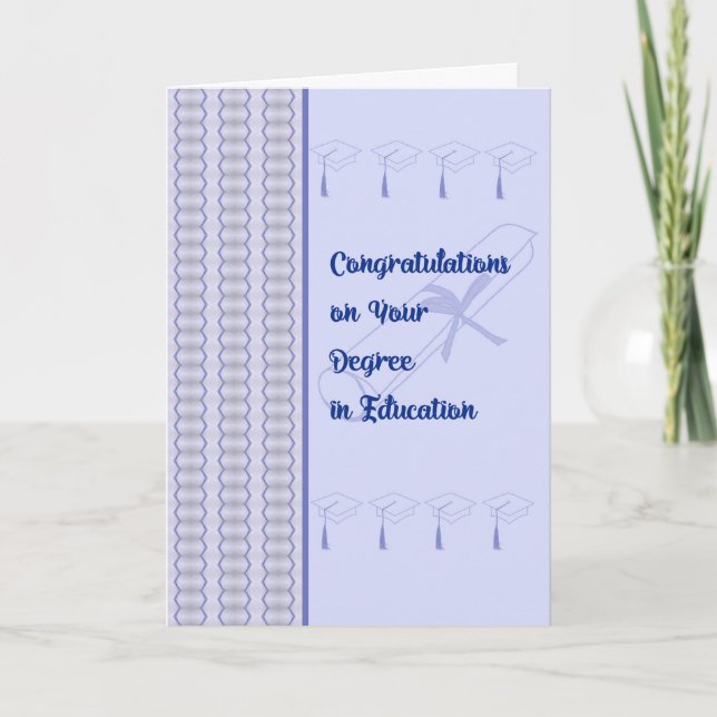 Congratulations Card on a Degree in Education (Front)