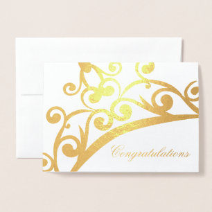 Congratulations Card-Pageant Crown Foil Card