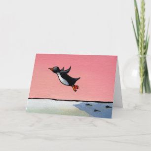 Congratulations card penguin art Eternal Optimist