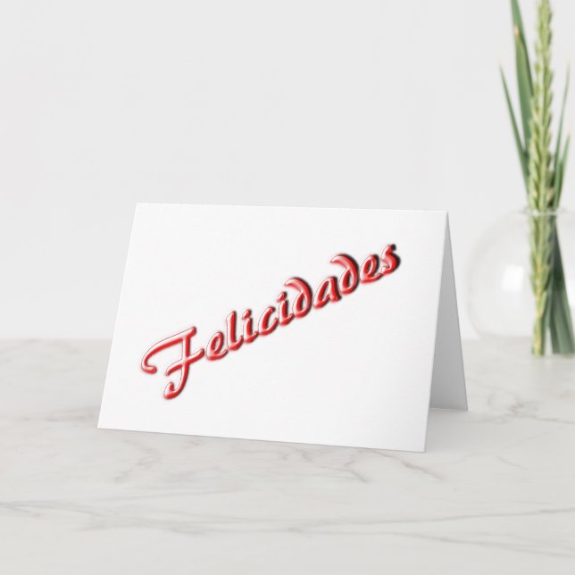 Congratulations card, Spanish Card (Front)
