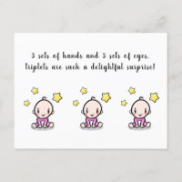 congratulations card triplets, newborn triplets