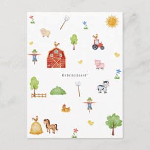 Congratulations Carton Boerery Animals Congratulat Postcard