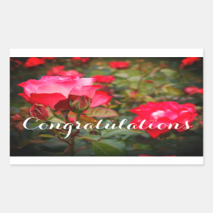 Congratulations Cherry Parfait Rose #1 Stickers