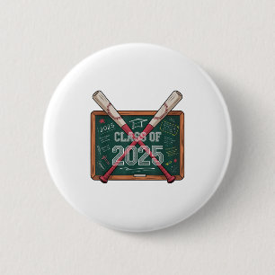 Congratulations Cl Of 2025 Baseball Graduation Gir 6 Cm Round Badge