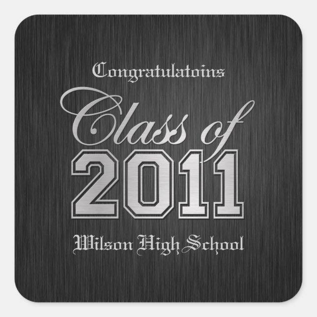 Congratulations Class of 2011 Stickers (silver) (Front)