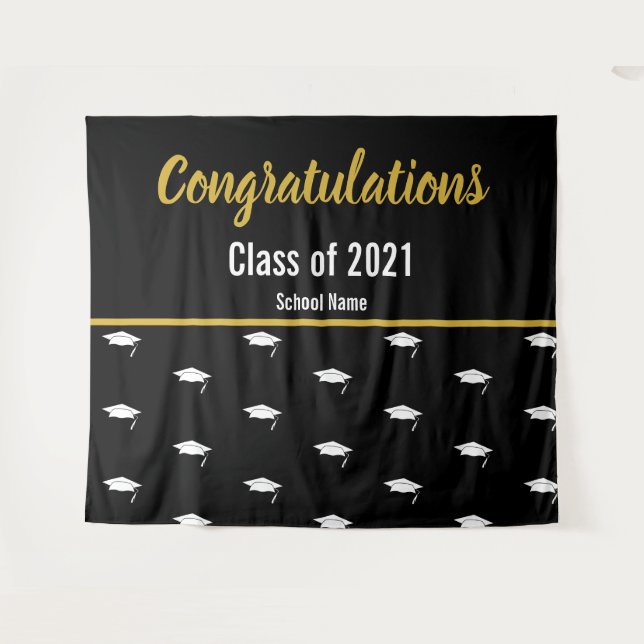 Congratulations Class of 2021 Graduation Tapestry (Front (Horizontal))