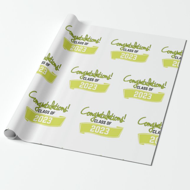 Congratulations Class of 2023 Wrapping Paper (Unrolled)