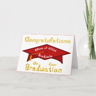 Congratulations Class of 2026 Graduate Crimson Red Card