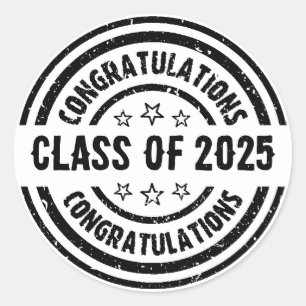 Congratulations Class of 20XX  Classic Round Sticker