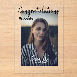 Congratulations class of add year name school col acrylic invitations