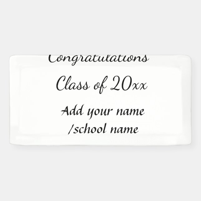 Congratulations class of add year name school col banner (Horizontal)