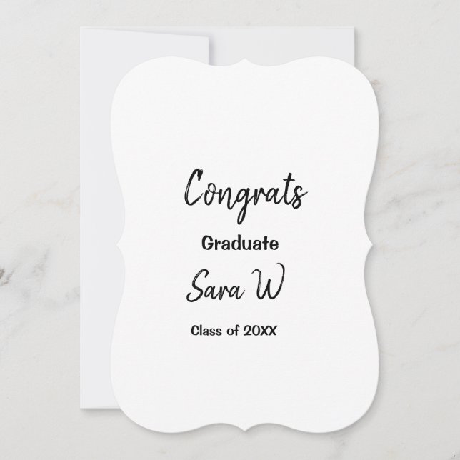 Congratulations class of add year name school col card (Front)