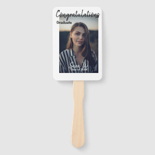 Congratulations class of add year name school col hand fan
