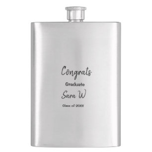 Congratulations class of add year name school col hip flask