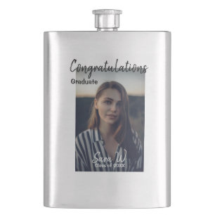 Congratulations class of add year name school col hip flask