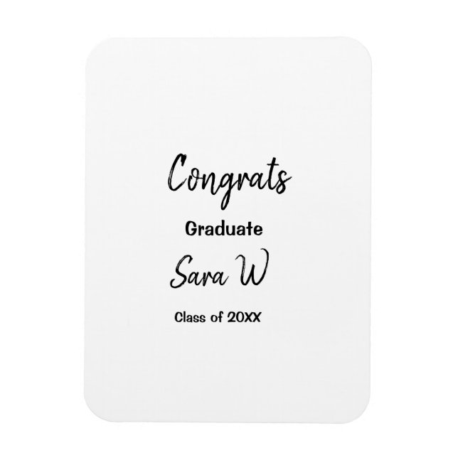 Congratulations class of add year name school col magnet (Vertical)