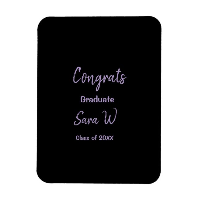 Congratulations class of add year name school col magnet (Vertical)