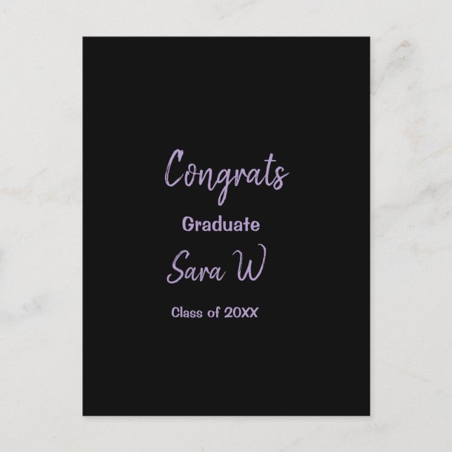 Congratulations class of add year name school col postcard (Front)