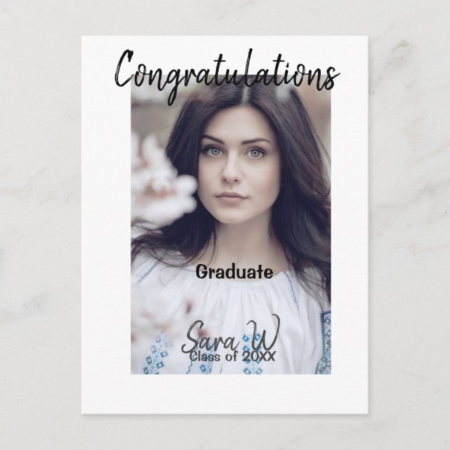 Congratulations class of add year name school col postcard (Front)