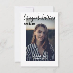 Congratulations class of add year name school col thank you card