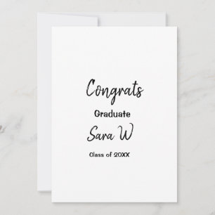 Congratulations class of add year name school col thank you card