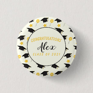 Congratulations Class Of Graduate Customise Name   3 Cm Round Badge