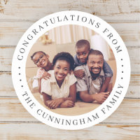 Congratulations Classic Simple Family Photo